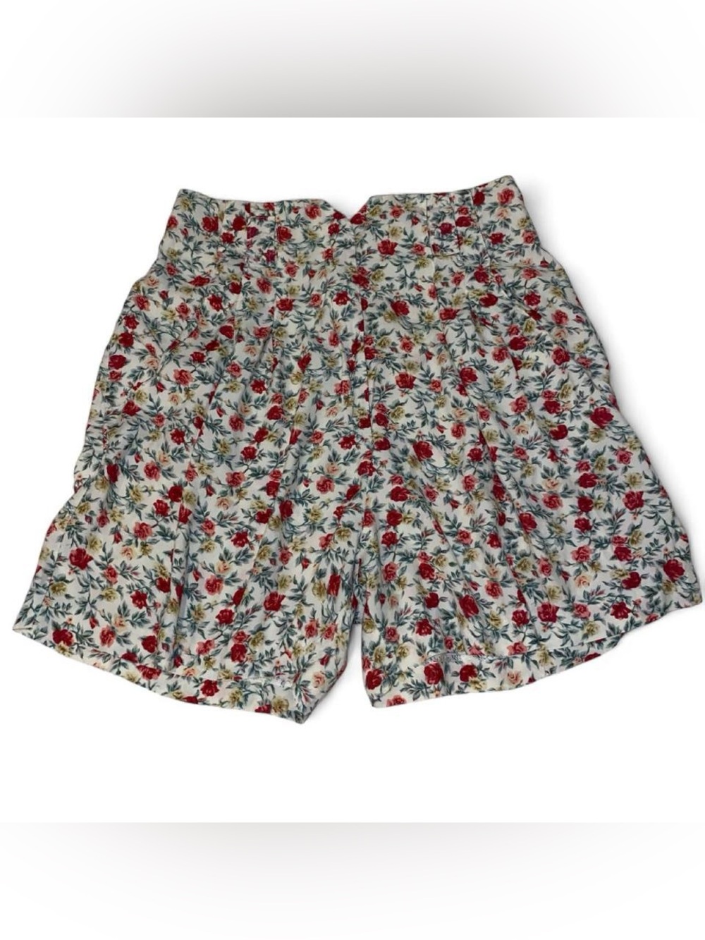 Vintage 90’s Rampage Cream Floral High-Waist Bermuda Shorts